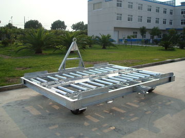 China White Airport Pallet Dolly Gauge Material 28 Rollers Long Life Span supplier