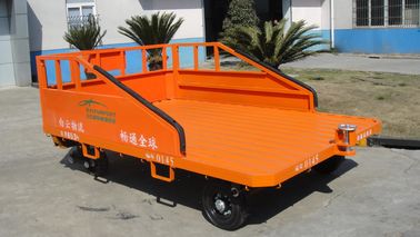 China Three Railsaviation Ground Support Equipment 1500 Kg Cargo Dolly Trailer Orange Color supplier