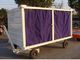 Aviation Airport Baggage Trolley , Cart Airport Luggage Trolley With Canopy supplier